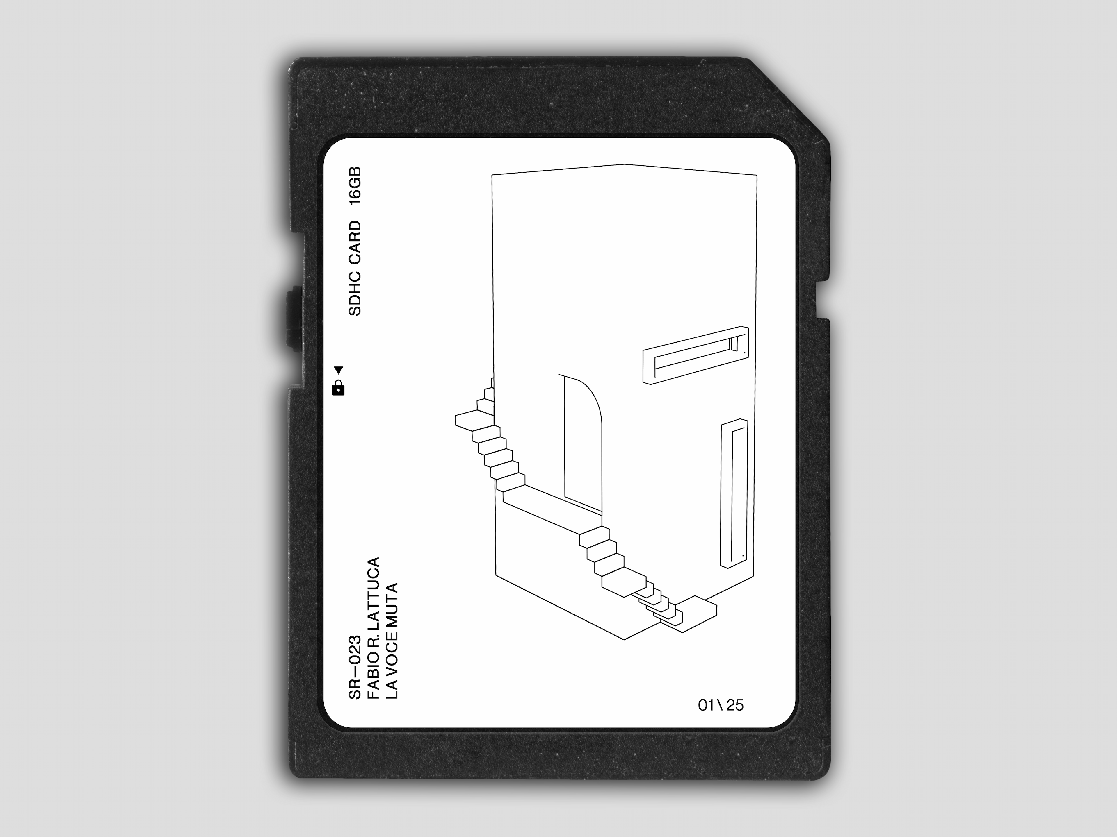 SD card merchandise for album release SR 023 La voce muta by Fabio R. Lattuca